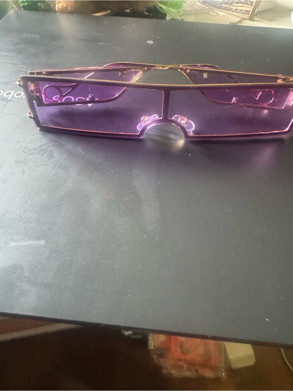 FASHION SUNGLASSES ❤️💜💛 Rectangular Tinted ‼️‼️PICK 1 ‼️‼️- Yellow, Pink, Red - Picture 6 of 6